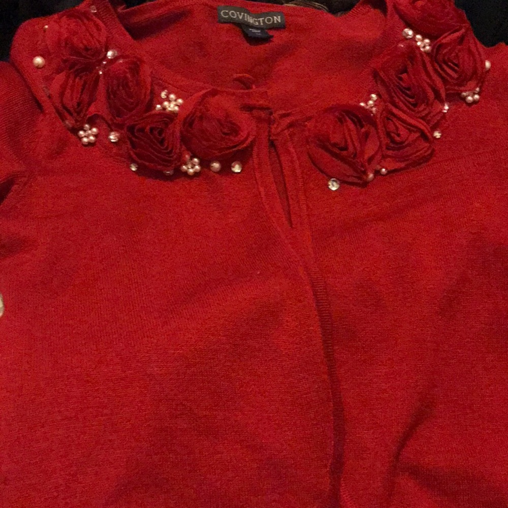 Covington red sweater